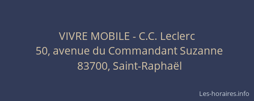 VIVRE MOBILE - C.C. Leclerc