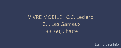 VIVRE MOBILE - C.C. Leclerc