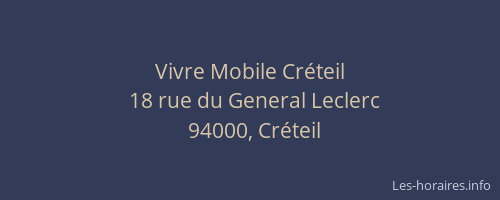 Vivre Mobile Cr&eacute;teil
