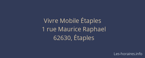 Vivre Mobile &Eacute;taples