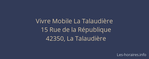 Vivre Mobile La Talaudière