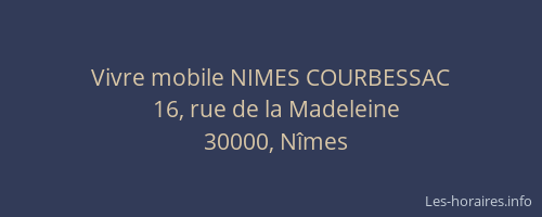 Vivre mobile NIMES COURBESSAC