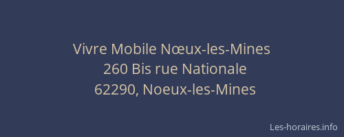 Vivre Mobile Nœux-les-Mines