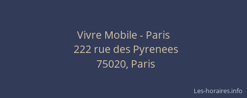 Vivre Mobile - Paris