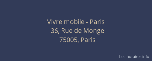 Vivre mobile - Paris
