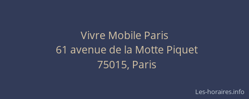 Vivre Mobile Paris