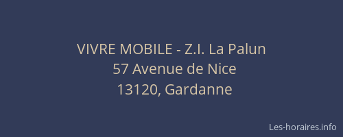 VIVRE MOBILE - Z.I. La Palun