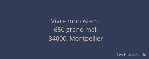 Vivre mon islam