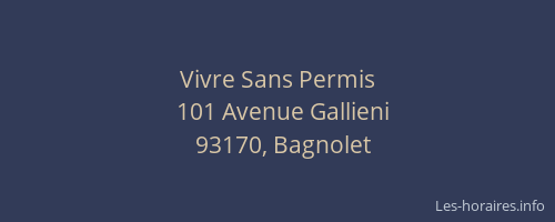 Vivre Sans Permis