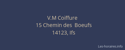 V.M Coiffure