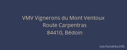 VMV Vignerons du Mont Ventoux