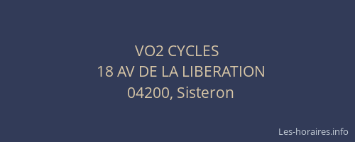 VO2 CYCLES