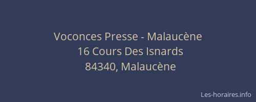 Voconces Presse - Malaucène