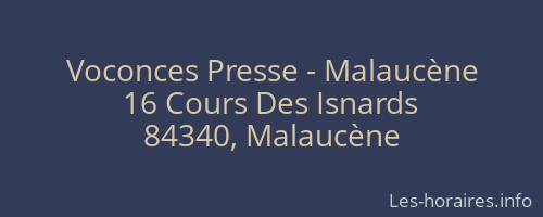 Voconces Presse - Malaucène