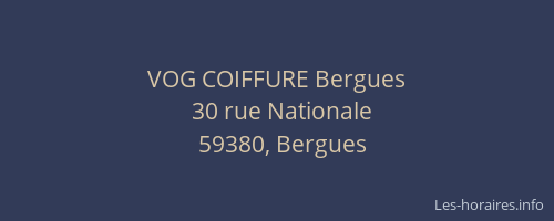 VOG COIFFURE Bergues