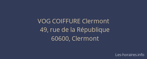 VOG COIFFURE Clermont