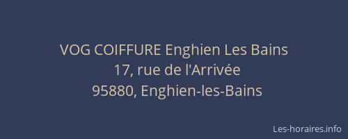 VOG COIFFURE Enghien Les Bains