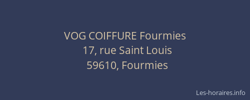 VOG COIFFURE Fourmies