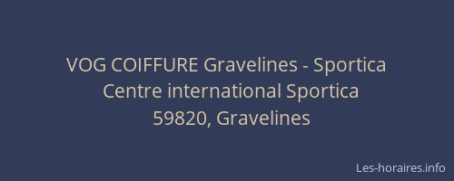 VOG COIFFURE Gravelines - Sportica