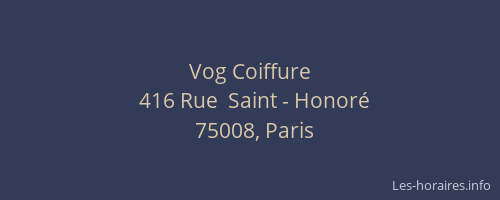 Vog Coiffure