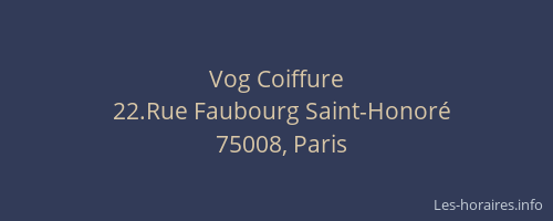 Vog Coiffure