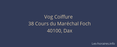 Vog Coiffure