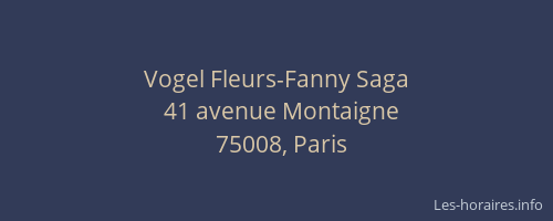 Vogel Fleurs-Fanny Saga