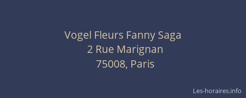 Vogel Fleurs Fanny Saga