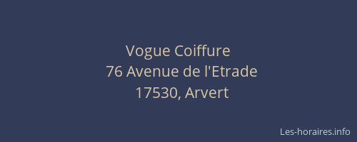 Vogue Coiffure