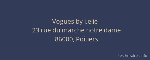 Vogues by i.elie