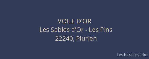 VOILE D'OR