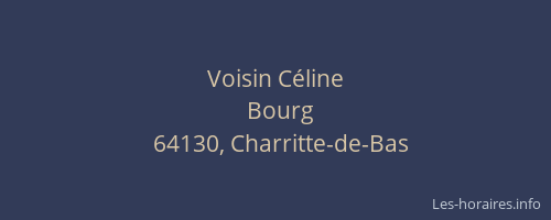 Voisin C&eacute;line