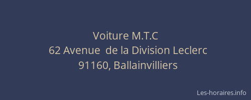 Voiture M.T.C
