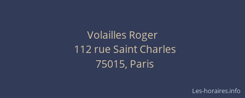 Volailles Roger