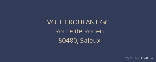 VOLET ROULANT GC