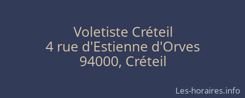 Voletiste Créteil