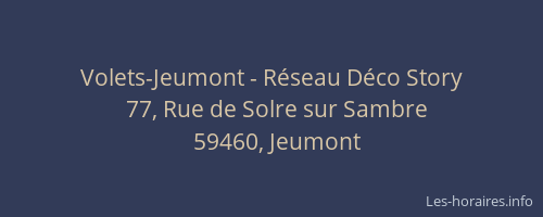 Volets-Jeumont - Réseau Déco Story