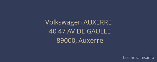 Volkswagen AUXERRE