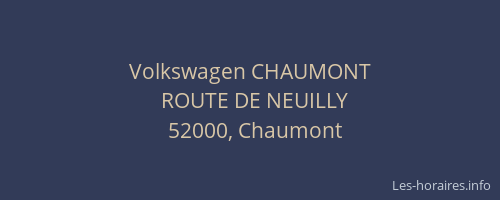 Volkswagen CHAUMONT