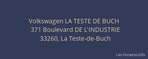 Volkswagen LA TESTE DE BUCH