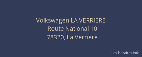 Volkswagen LA VERRIERE