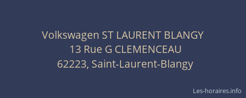 Volkswagen ST LAURENT BLANGY