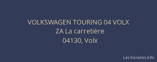 VOLKSWAGEN TOURING 04 VOLX