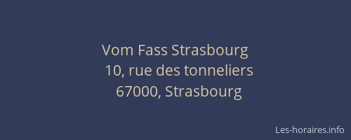 Vom Fass Strasbourg