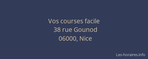 Vos courses facile