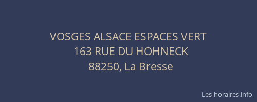 VOSGES ALSACE ESPACES VERT