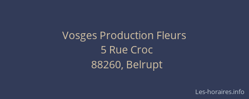 Vosges Production Fleurs