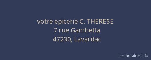 votre epicerie C. THERESE