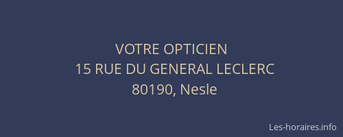 VOTRE OPTICIEN