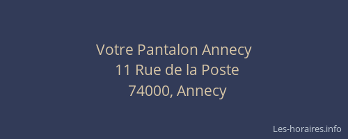 Votre Pantalon Annecy